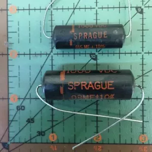 CONDENSADOR DE PELÍCULA DE BELLEZA NEGRO SPRAGUE .005uF 1000v 10TM-D5 5000pF Audio Vintage - Imagen 1 de 1