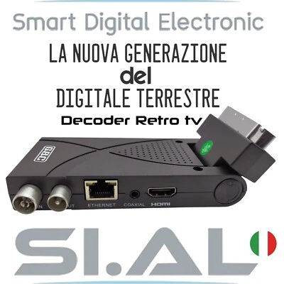 Decoder digitale terrestre HD retro TV con HDMI Telecomando 2 in 1 app IPTV - Immagine 1 di 3