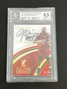 Alonzo Mourning 2016 Immaculate All Time Greats Auto #ed 10/35 BGS 8.5 / 9 Auto - Picture 1 of 11