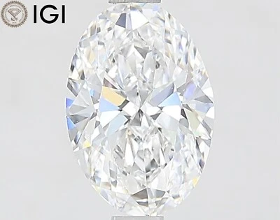 D Color VVS2 Clarity 1.22 CT. CVD Lab Grown Diamond with IGI Certified Oval Cut - Image 1 of 4