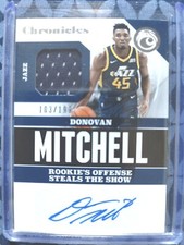 2017-18 Panini Chronicles Donovan Mitchell RC Patch Auto  /199 #CSS-DML