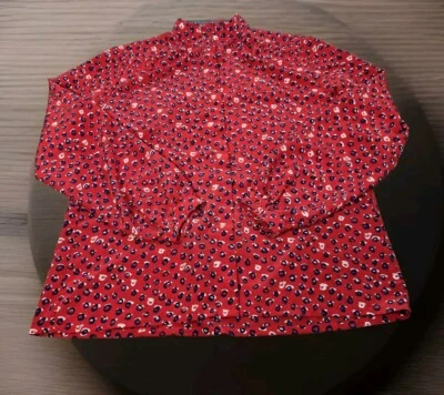 Pendleton Blouse Country Sophisticates   Womens 18W Red Scraf Print Vintage 80s - Image 1 of 4