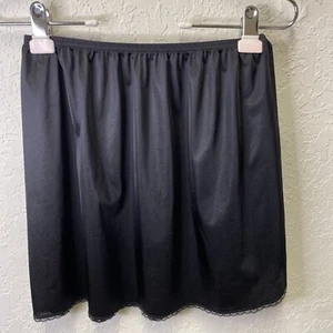 Hermoso tocador negro sin cordones talla justa dobladillo de encaje mediano - Imagen 1 de 5