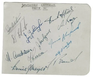 SOUTHERN COMMAND ARMY XI 1953 ORIGINAL RARE AUTOGRAPHED BOOK PAGE 13 SIGNATURES - Imagen 1 de 3