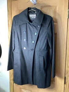 Guess Los Angeles 1981 Size S-M Wool Blend Pea Style Coat - Pre-owned - Picture 1 of 10