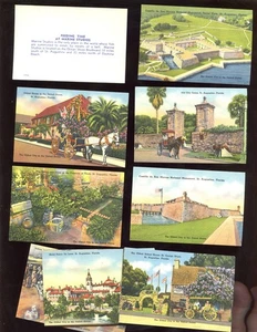 Original Vintage St. Augustine Florida Card Lot 17 Different NRMT - Picture 1 of 1