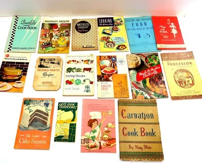 x16 Vintage / Antique Advertising Cookbooks Mirro, Hoover, Dunbar, Carnation etc - Image 1 of 4