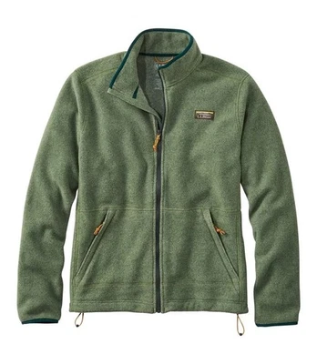 Chaqueta polar clásica L.L.Bean Mountain para hombre XXL verde cremallera completa cuello alto Foto 1 de 3