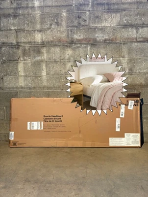 NUEVO Cabecero Tapizado Moderno Bouclé - Completo/Reina - Tela Marfil Foto 1 de 4