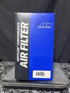 AEM 21-2029DK Dryflow Red Synthetic Round Air Filter 2.75" Flange Inlet Diameter - Picture 1 of 5