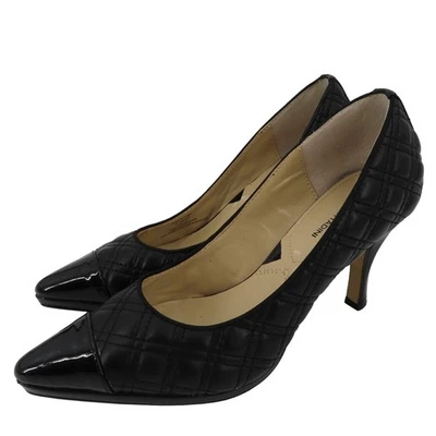 Zapatos de salón Adrienne Vittadini para mujer 9 Jantine negros acolchados de cuero punta en punta Foto 1 de 4