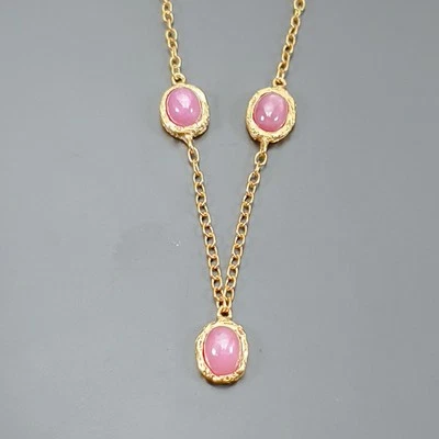 Jewellery Shop Ruby Necklace 925 Sterling Silver 17"/N23343 - Image 1 of 4