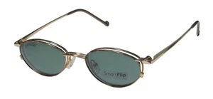 NEW SMARTFLIP 405 EYEGLASS FRAME METAL 48-19-135 OVAL GOLD UNISEX FULL-RIM - Picture 1 of 8