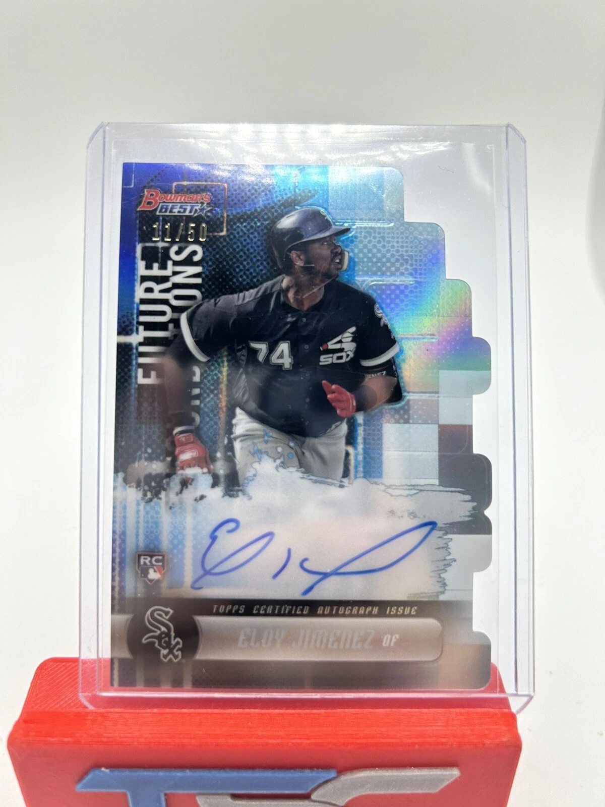 2019 Bowman’s Best Eloy Jimenez Future Foundations Blue RC Auto /50