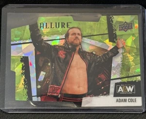 ADAM COLE GREEN RAINBOW DIE CUT CRACKED ICE #51/99 - 2022 AEW ALLURE - Picture 1 of 2