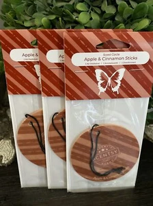 3 New Scentsy Scent Circle Hanging Car Air Freshener Apple & Cinnamon Sticks - Picture 1 of 1