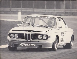 BMW 3.0 CS BARRIE WILLIAMS SILVERSTONE TROFEO TURÍSTICO 1975 FOTO ÉPOCA ORIGINAL - Imagen 1 de 2