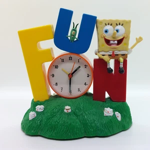 RARA Sveglia SpongeBob Squarepants Vintage DIVERTENTE 2002 Tek Time - Foto 1 di 8
