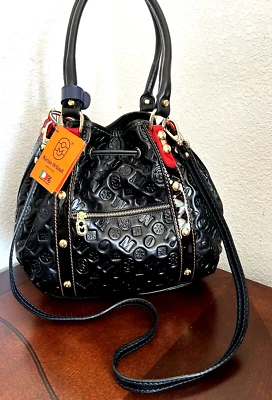 Bolso Bandolera Marino Orlandi Grande Cuero Cordón Cubo Impresionante Diseño Nuevo Foto 1 de 4