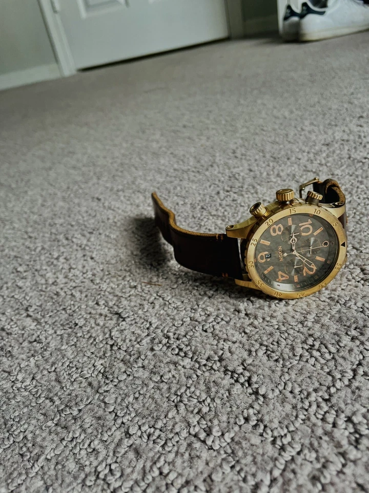 nixon leather watch chrono - Image 1 of 3