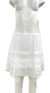 CLUB MONACO WOMEN'S LETTEE SKIRT JUPE PURE WHITE NWT $179.50 - Picture 1 of 3