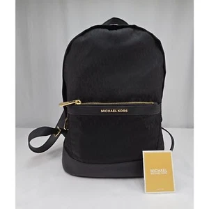 Black Michael Kors Medium Morgan Logo Jacquard Backpack - Picture 1 of 16