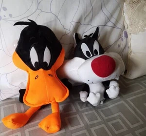 NEW Daffy Duck And Sylvester Looney Tunes Warner Bros Plush Toys Suction Cups - Picture 1 of 7
