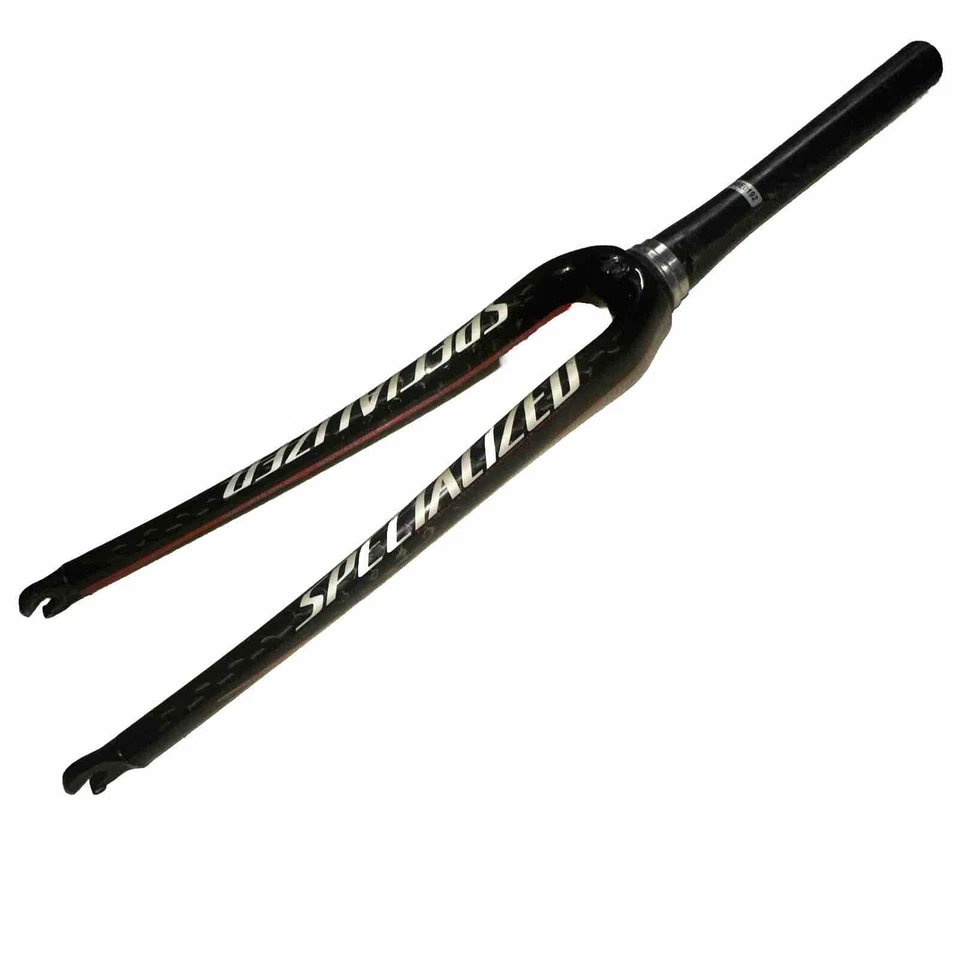 Garfo de carbono Specialized FACT 210 mm tubo de direção cônico aro 700c preto cinza vermelho - Imagem 1 de 4