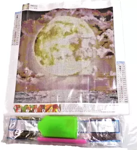 DIAMOND ART KIT FULL DRILL Moon 30X30 CM DIY STYLE JNM1210 - Picture 1 of 5