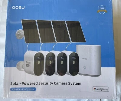 New🔥Solar & Battery Powered 2K QHD Wireless Home Security 4 Camera SystemOutdo - Image 1 of 3