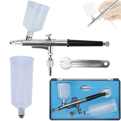 0.2mm Air Airbrush Kit Spray Gun Dual Action Air Brush Paint Tattoo Art DIY Tool - Image 1 of 4