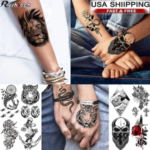 10 PCS Temporary Tattoos Body Arm Tattoo Sticker Half Sleeve Fake Waterproof - Picture 1 of 18