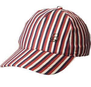 Karl Lagerfeld Striped Red,blue And White Fabric Hat $48