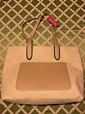 Nuevo Bolso de Mano Merona Tostado Bloque de Color Grande NUEVOj Foto 1 de 3