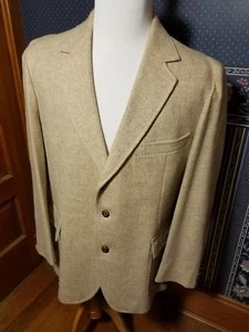 Abrigo Deportivo Blazer de Colección PENDLETON Western Wear Beige Tweed Cuero Talla 44 ¡EE. UU.! - Imagen 1 de 7