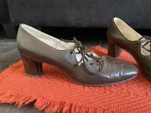Tacones Saks Fifth Avenue Mary Janes cuero negro 2." Tacones talla 8 - Imagen 1 de 8