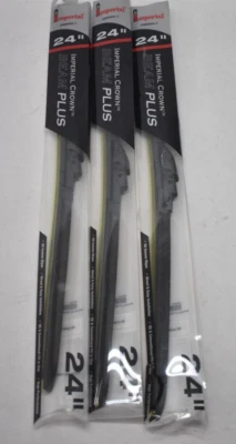 Lote de 3 limpiaparabrisas Imperial Crown Beam 24" Beam Plus Series reemplazos Foto 1 de 4