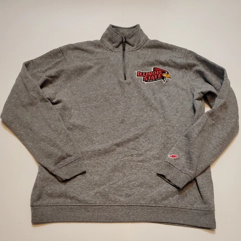 Illinois State Redbirds ISU Gray Men’s 1/4 Zip Sweatshirt Small Good Condition Cover