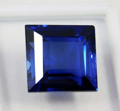 Piedra preciosa suelta corte princesa zafiro azul cachemira natural certificado 17,05 quilates Foto 1 de 4
