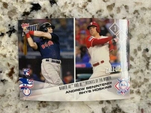 2017 TOPPS NOW ROOKIE CARD RED SOX ANDREW BENINTENDI PHILLIES RHYS HOSKINS #552 - Bild 1 von 1