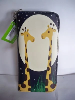 PORTAFOGLI GRANDE WALLET LARGE DOPPIA ZIP ECOPELLEGIRAFFE - Immagine 1 di 4