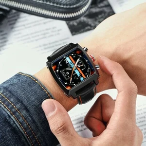 Uhr Motorsport Steve McQueen LE MANS Style von 1970 F1 Aufziehgeschenk - Bild 1 von 12