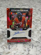 Jaylen Warren 2022 Prizm Draft Sensational Signatures Red Cracked Ice RC Auto