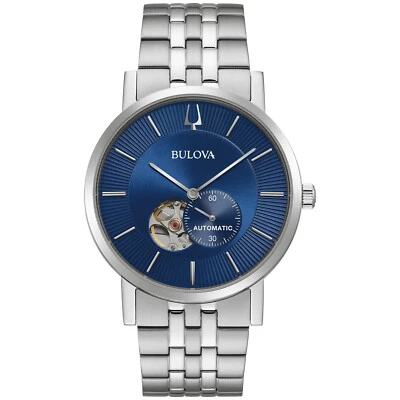 Bulova American Clipper Men's Automatic Blue Aperture Dial Watch 42mm 96A247 - Image 1 of 4