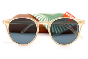 New Garrett Leight Sunglasses Clune 47 Blonde 2047-47-B/SFBS Blue Smoke Lenses