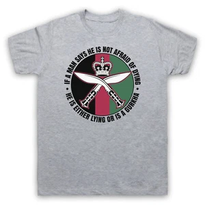 GURKHA SAM MANEKSHAW QUOTE ARMY SLOGAN KUKRI NEPALESE MENS & WOMENS T-SHIRT - Picture 1 of 23