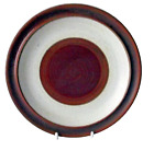 Denby Potters Wheel Rust Red Pattern 21cm Dia Dessert or Salad Plate Stoneware