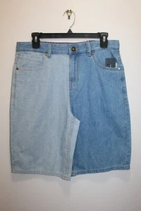 TOMMY HILFIGER BOYS DENIM SHORTS 100% COTTON TWO-TONE BLUE SIZE 18 REGULAR - Picture 1 of 4