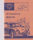 Maico 500 Viersitzer Betriebsanleitung ca 1956-1958 Original Bedienungsanleitung