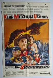 Deborah Kerr, Robert Mitchum "Sundowners" 1sh Original 1960 Vintage Movie Poster - Bild 1 von 1